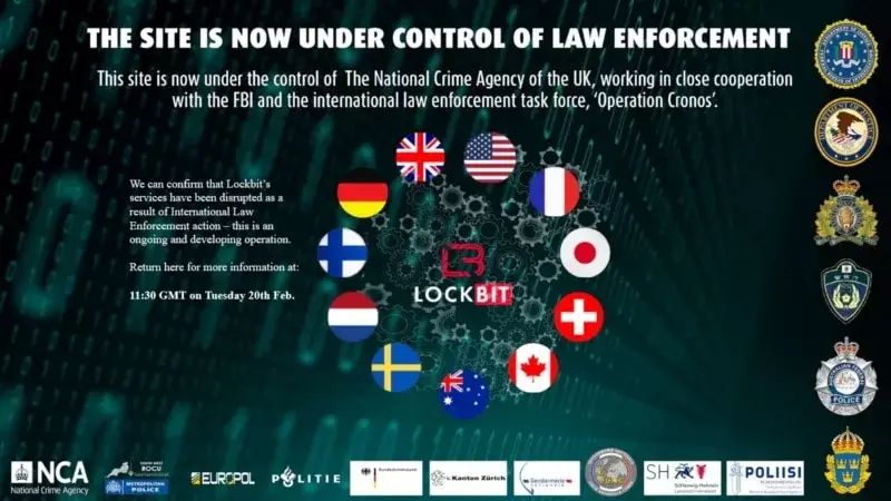 Fidye yazılım grubu LockBit küresel çaplı polis operasyonuyla çökertildi, iki kişi tutuklandı