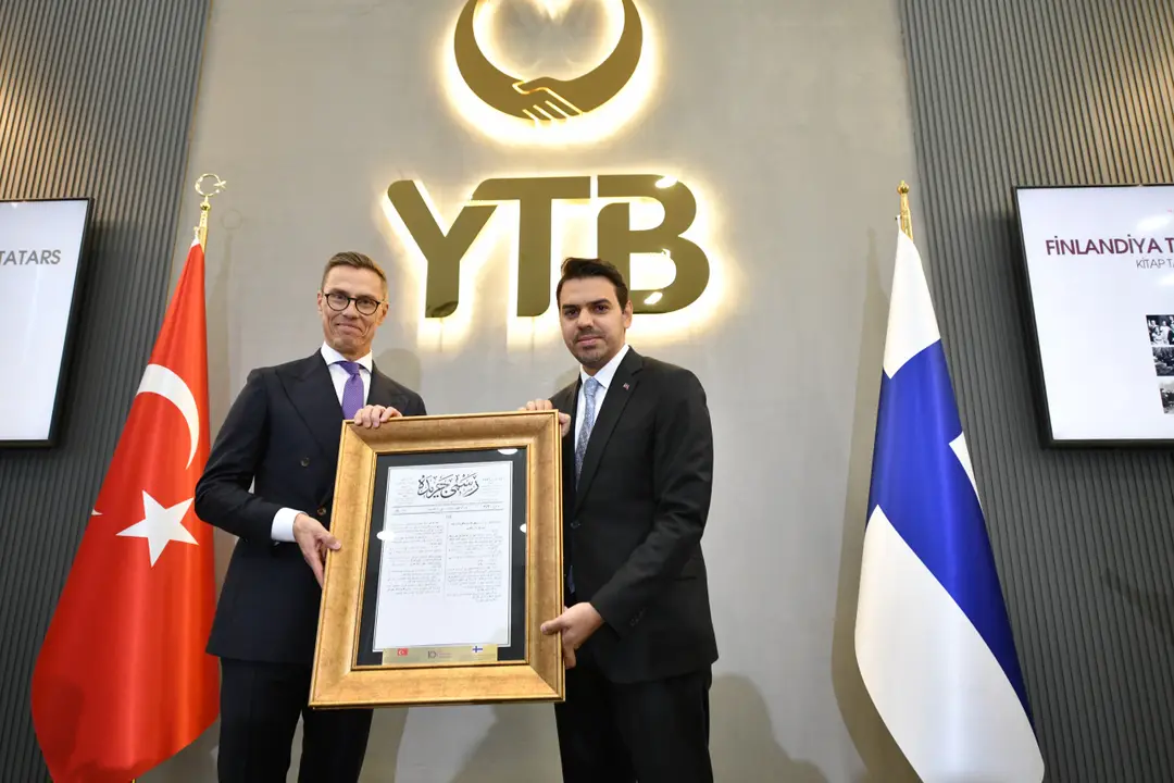 “FİNLANDİYA TATARLARI” KİTABI FİNLANDİYA CUMHURBAŞKANI STUBB’IN KATILIMIYLA YTB’DE TANITILDI