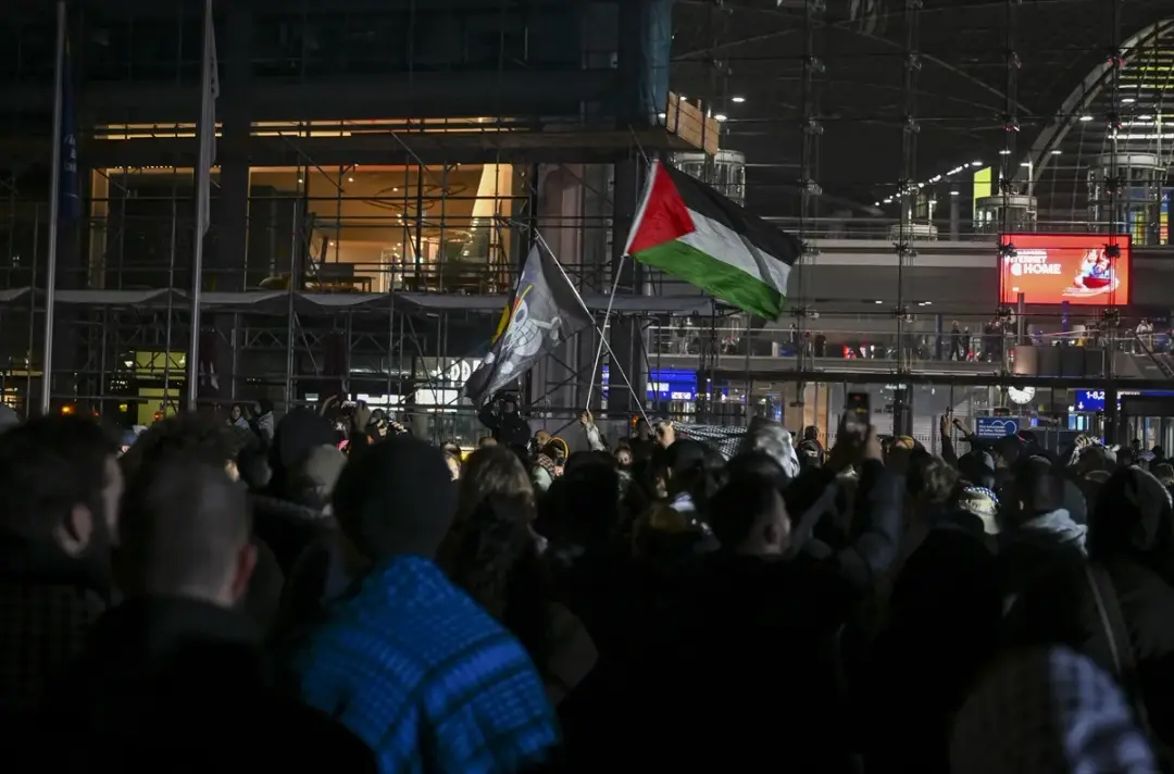 Almanya'da Küresel Sumud Filosu'na destek gösterisi