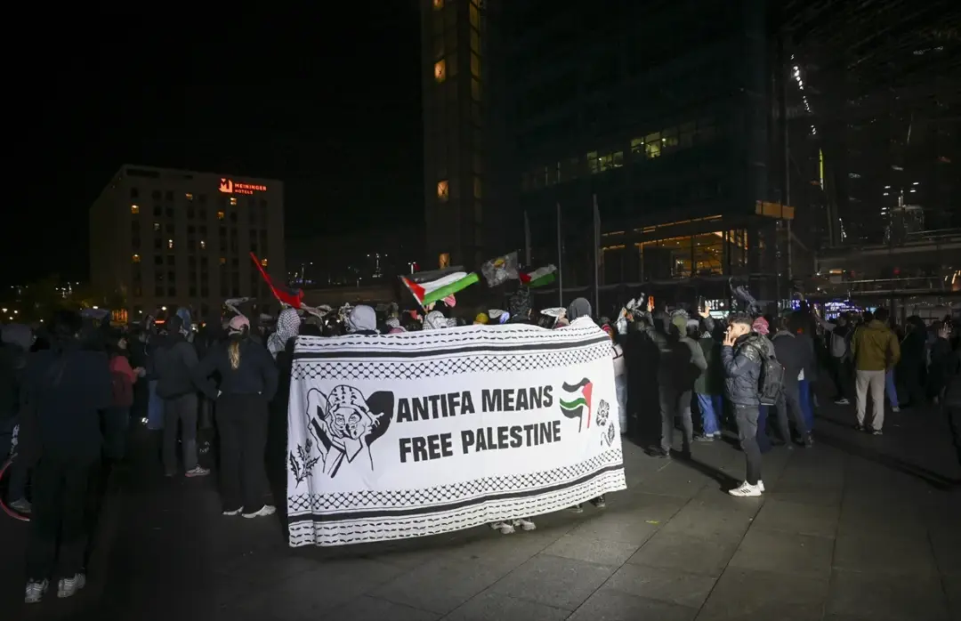 Almanya'da Küresel Sumud Filosu'na destek gösterisi