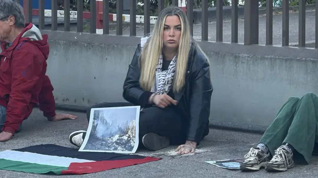 Aktivistler İsrail için mühimmat üreten Rheinmetall şirketini protesto etti