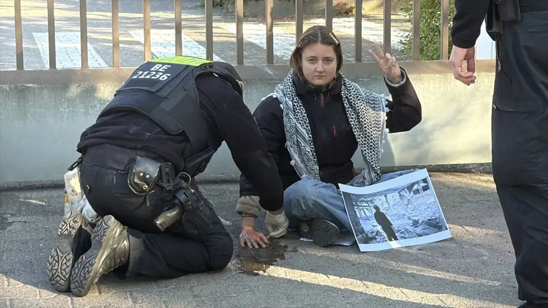 Aktivistler İsrail için mühimmat üreten Rheinmetall şirketini protesto etti