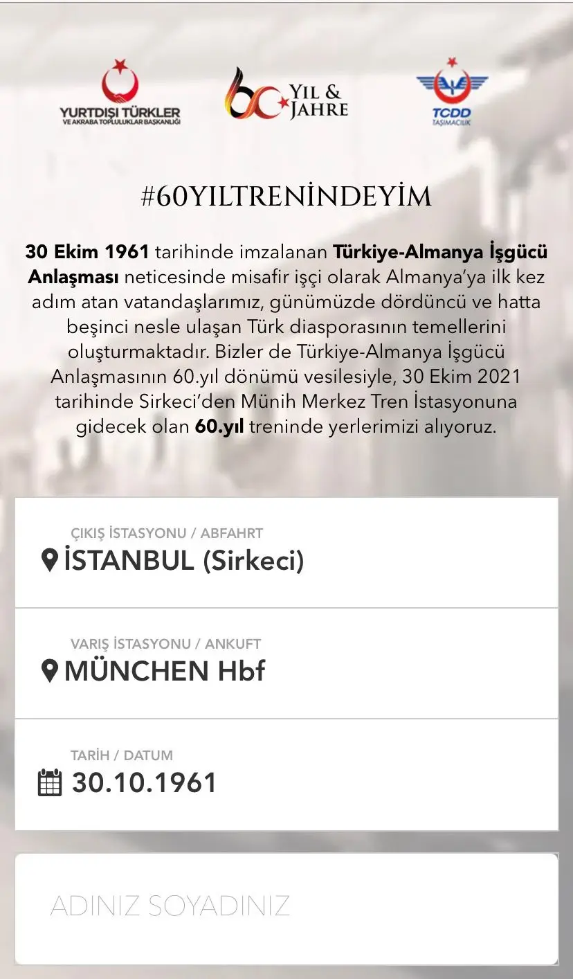 YTB'den 60'ncı yıla özel etkinlik
