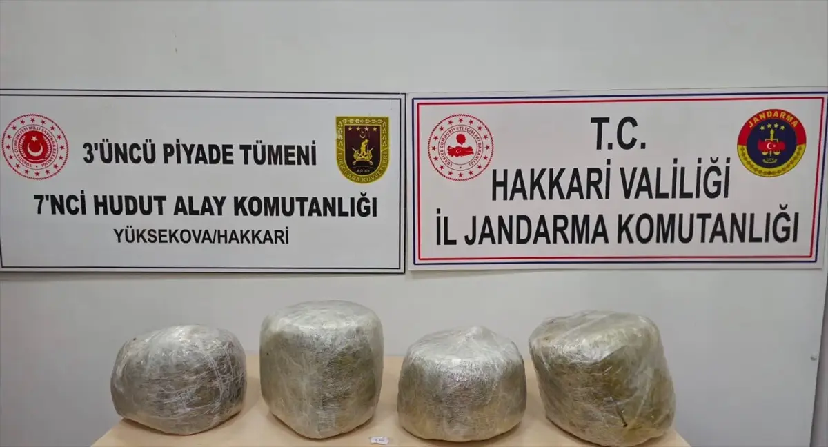 Hakkari'de 11 kilo skunk ele geçirildi