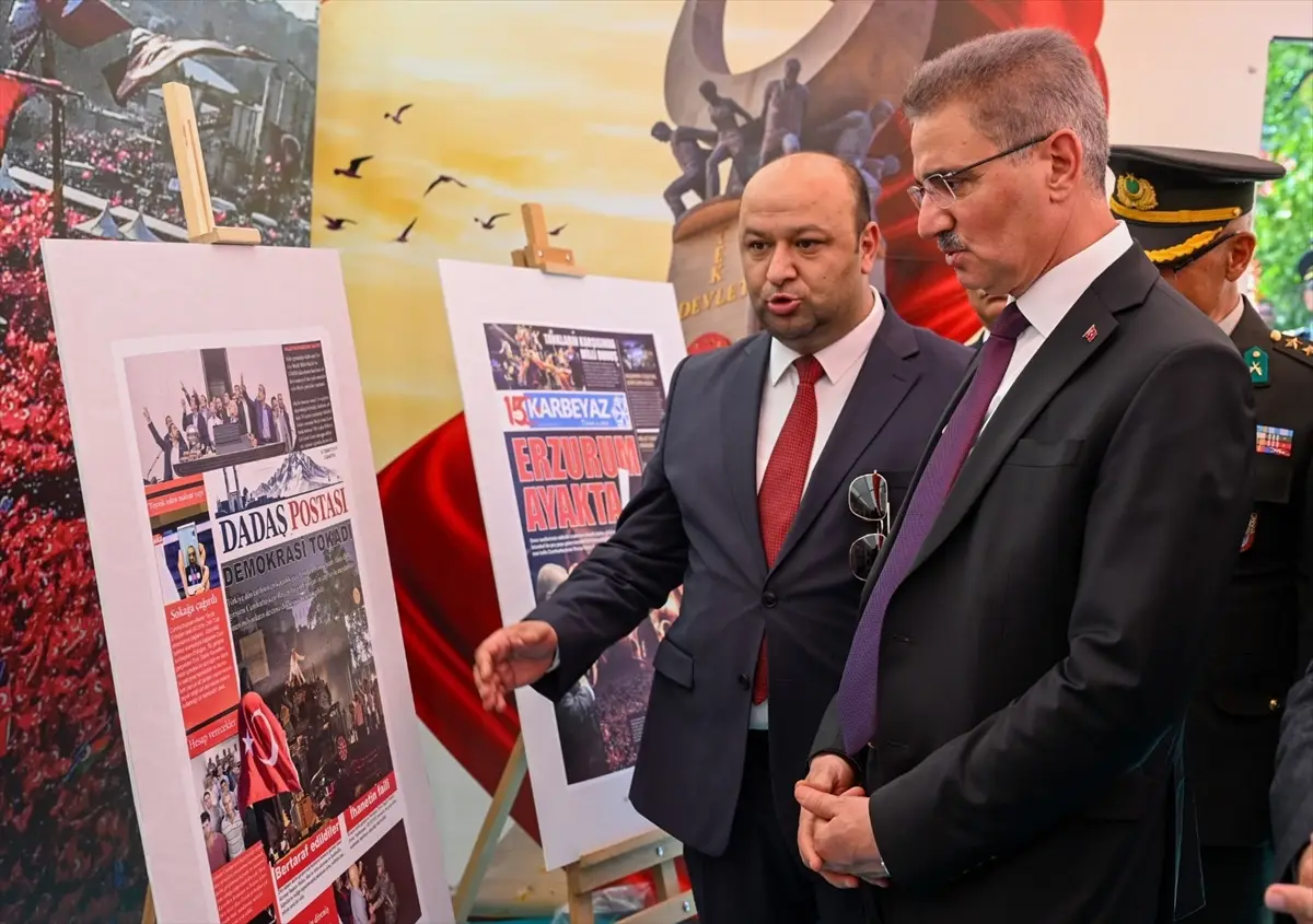 Erzurum'da 15 Temmuz Anma Çadırı Açıldı