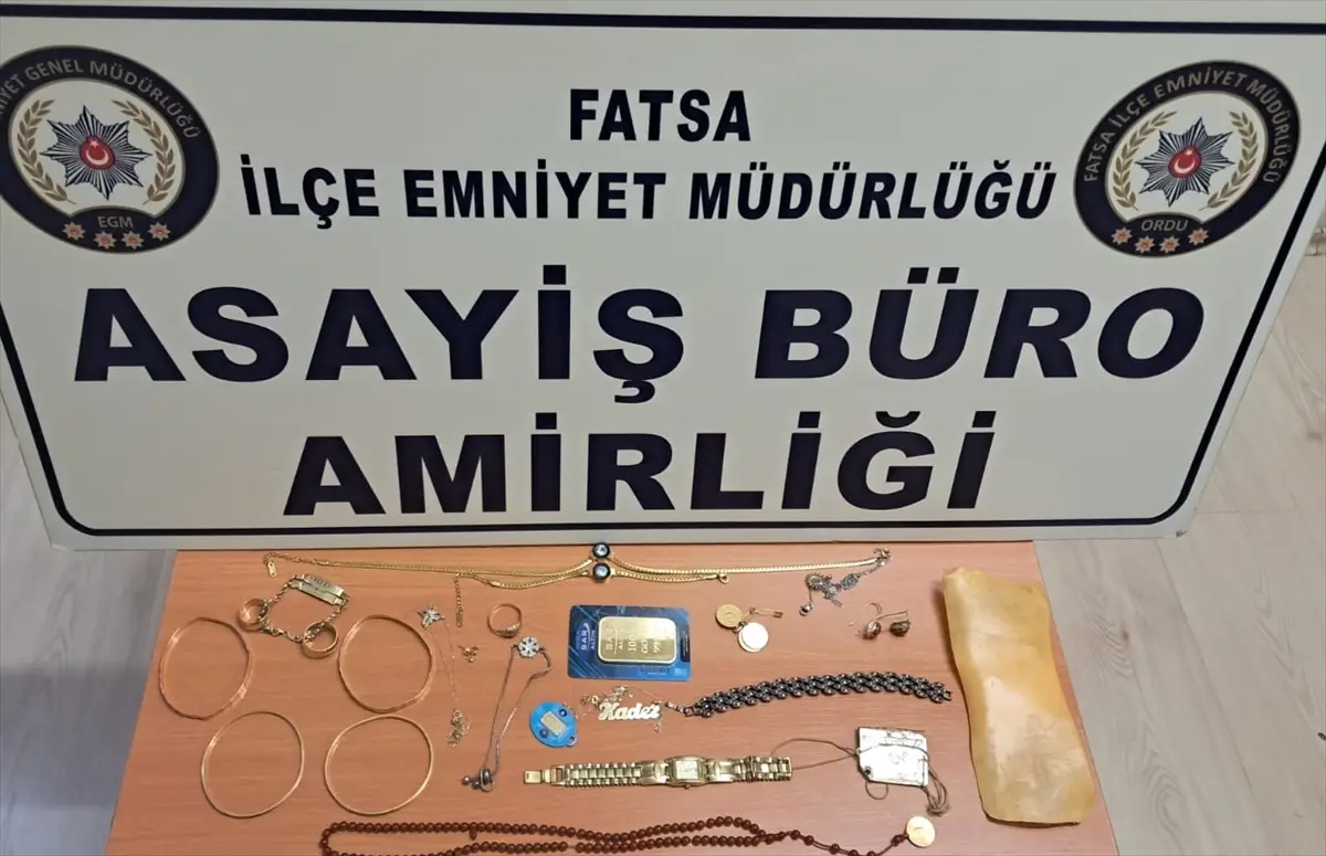 Ordu'da 1,2 milyon TL'lik altın çalan 4 zanlı tutuklandı