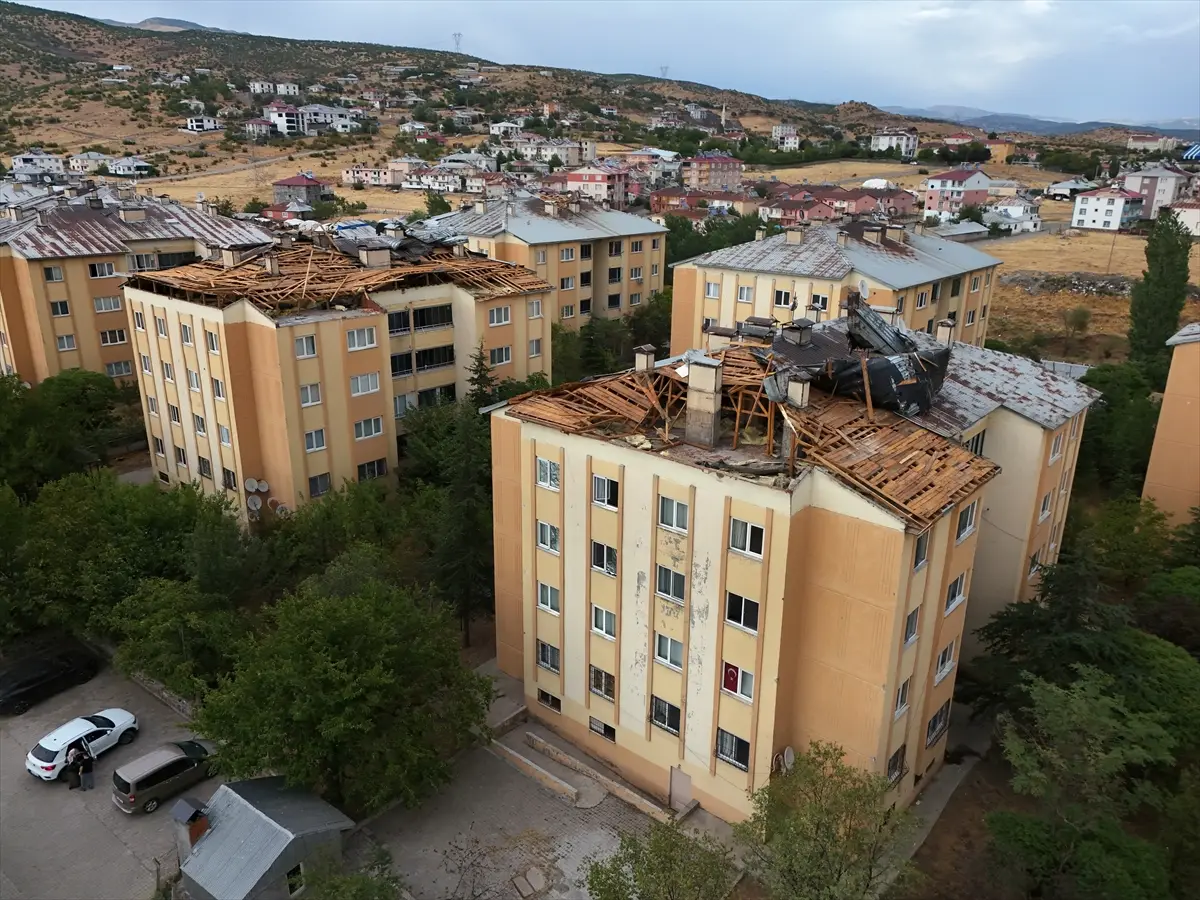 Bingöl'de şiddetli rüzgar çatıları uçurdu, ağaçları devirdi