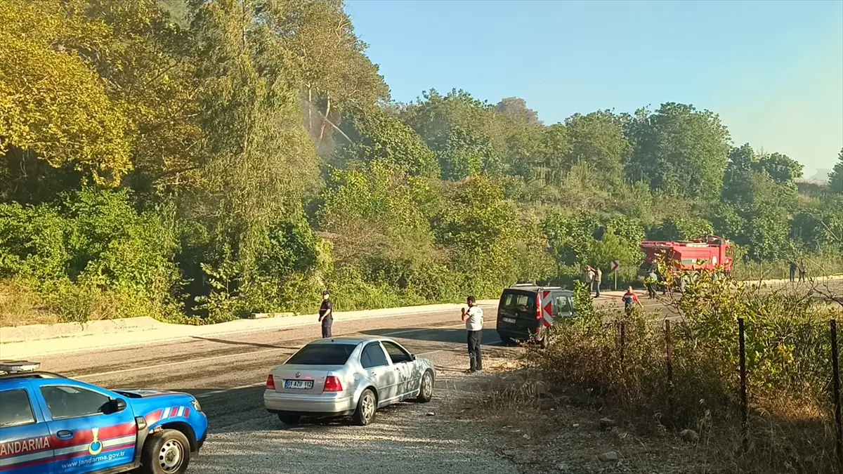 Adana'nın Kozan ilçesinde iki noktada çıkan orman yangınlarına müdahale ediliyor