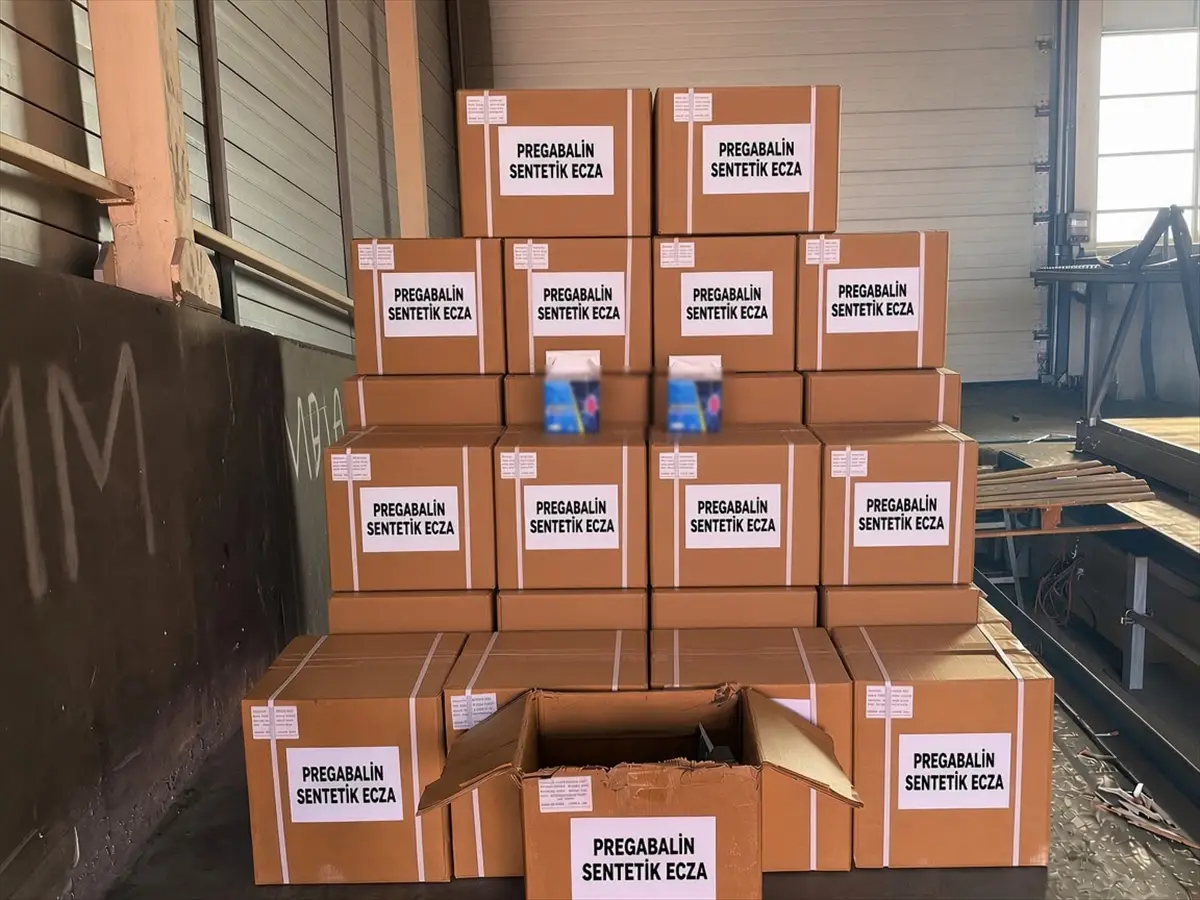 Mersin'de 1.7 ton pregabalin ele geçirildi