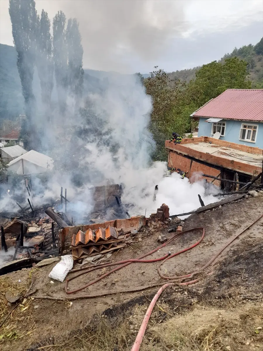 Kastamonu'da yangın: Ev ve ahır kül oldu, hayvanlar telef