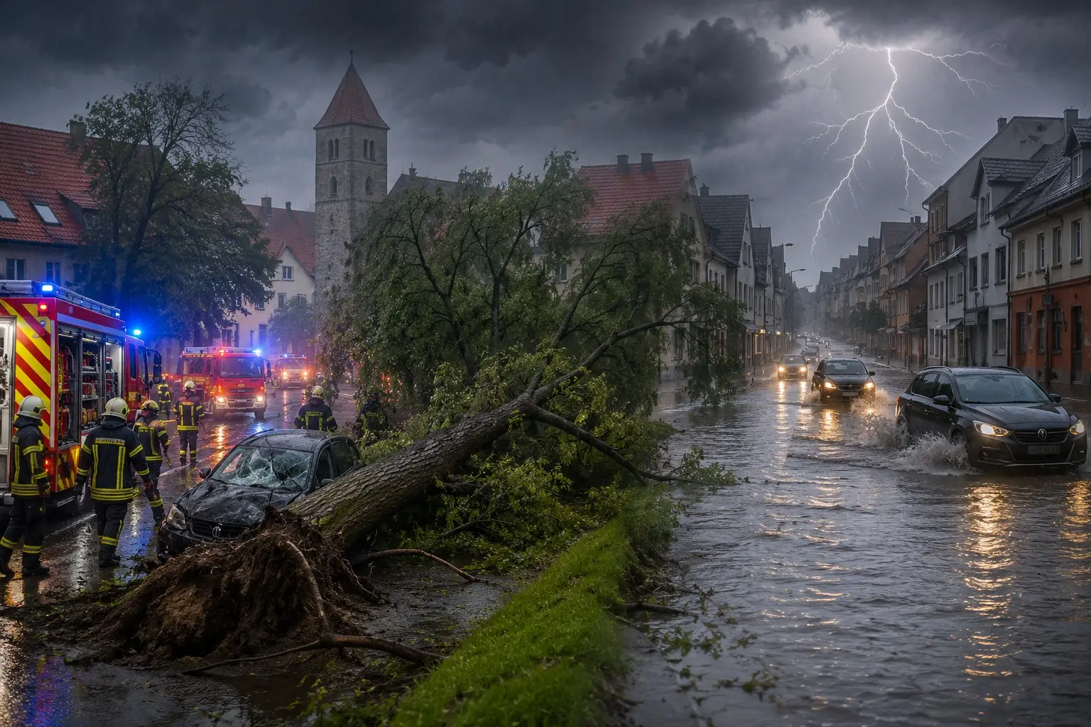 Sturm in Deutschland: Verletzte, Ausfälle, Flugverkehr gestoppt