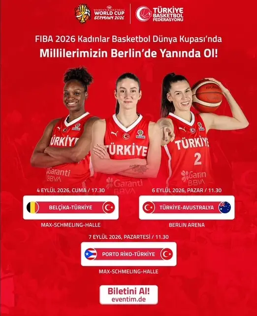 Turkish Women's National Basketball Team Takes Stage in Berlin for World Cup