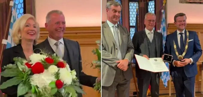 Nürnberg’de iki önemli isme üstün hizmet madalyası