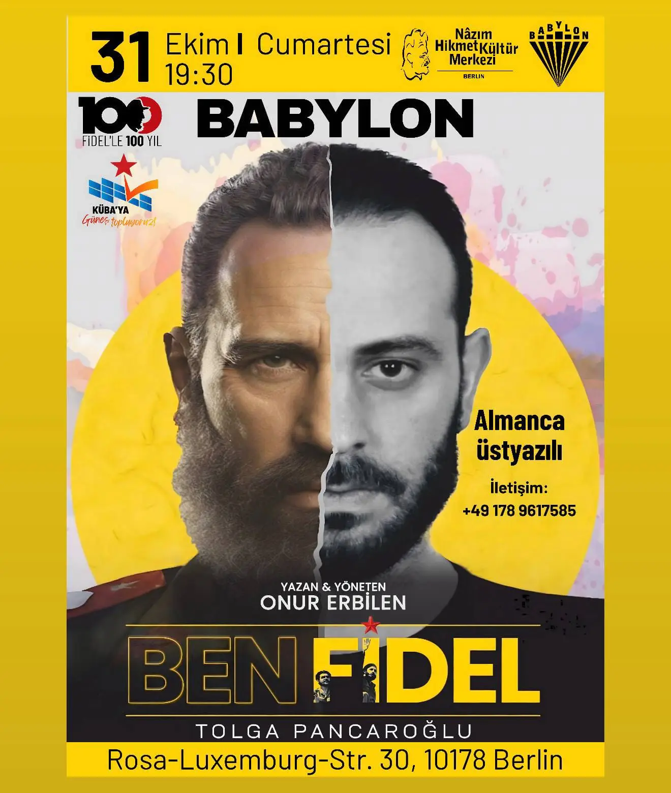 “Ben Fidel” Berlin’de sahnelenecek