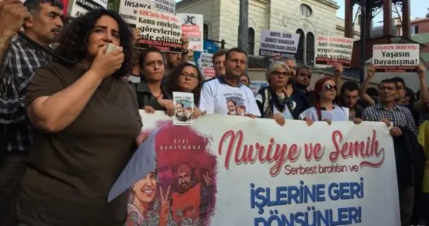 İstanbul’da Gülmen ve Özakça’ya destek eylemi