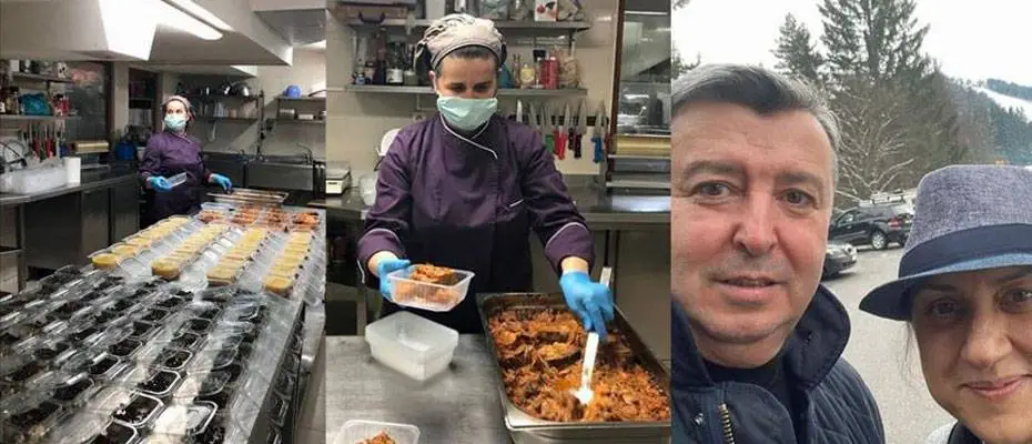 Türk iş adamı Bulgaristan'da karantina altındaki otelinde yoksullara yemek sağlıyor
