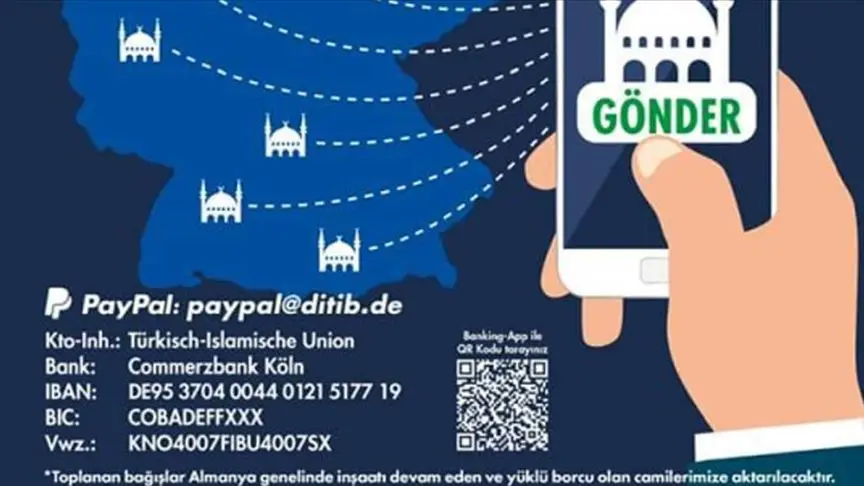 DİTİB, camilere bağış bekliyor
