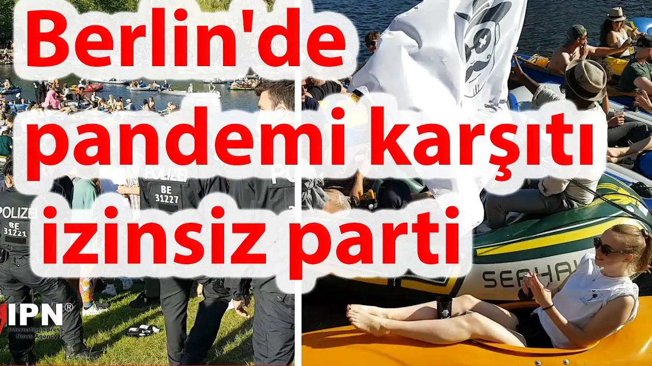 Berlin'de pandemi önlemlerine karşı izinsiz parti