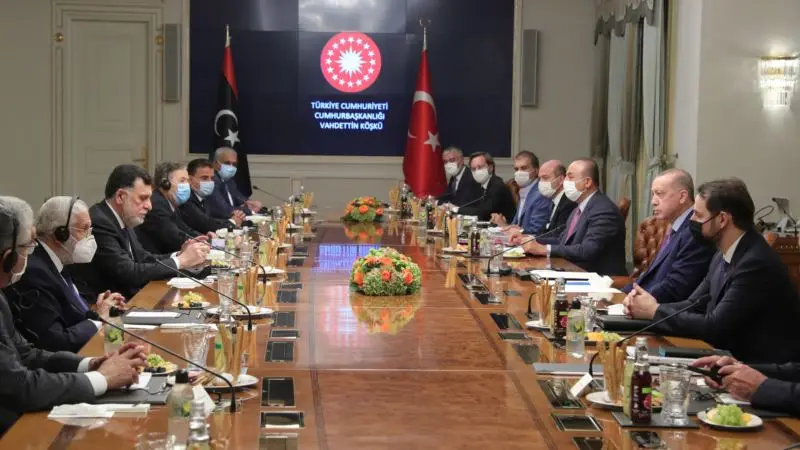 Erdoğan Libya Lideri Serrac'la İstanbul'da Biraraya Geldi