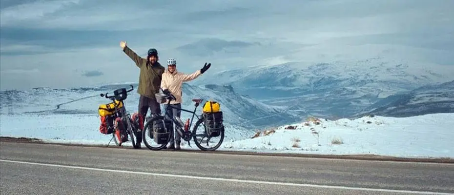 İsviçre'den yola çıkan bisikletli çift, Türkiye rotasını 2 ayda tamamladı