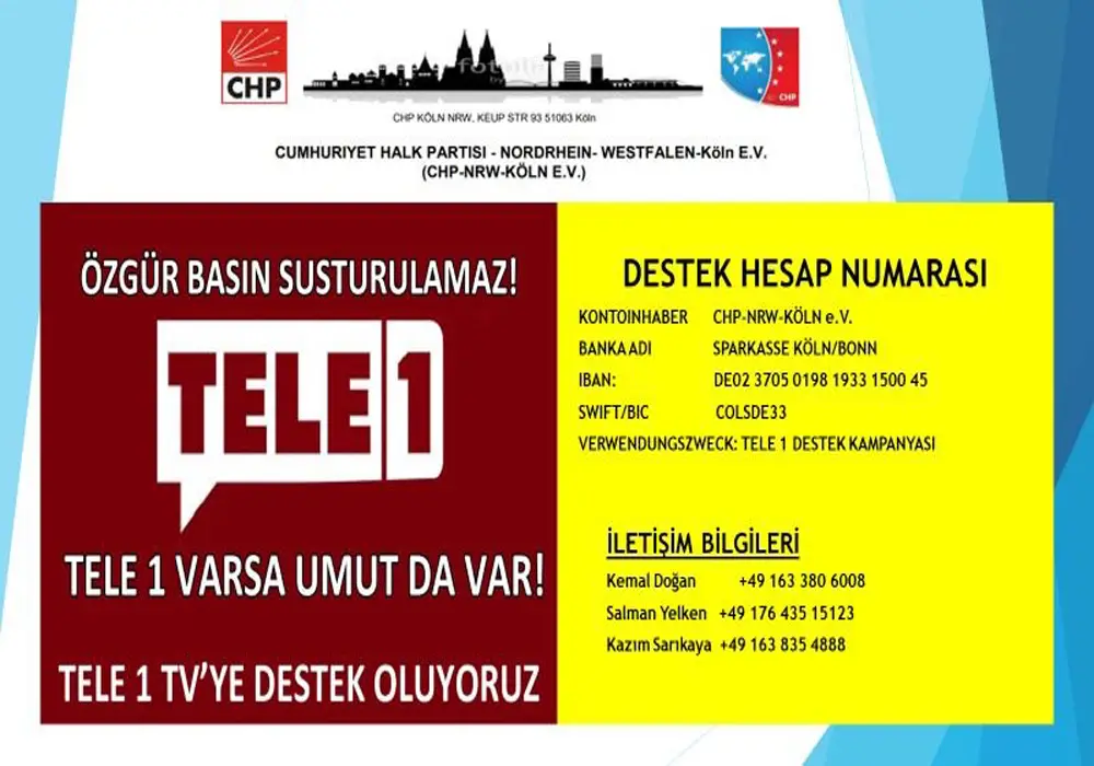Tele 1 TV'ye Avrupa'dan büyük destek var