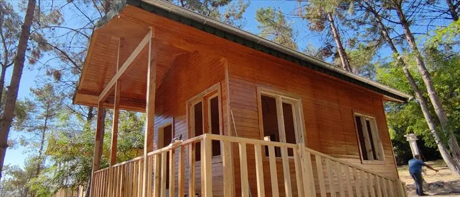 Atatürk Baraj Gölü kıyısına yapılan bungalov evler turizme kazandırılıyor