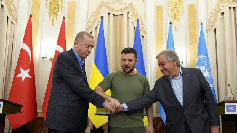 Erdoğan Zelenski ve Guterres'ten Üçlü Zirve