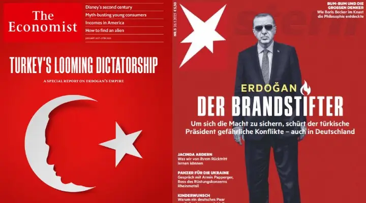 Türkiye ve Erdoğan kapaklarda