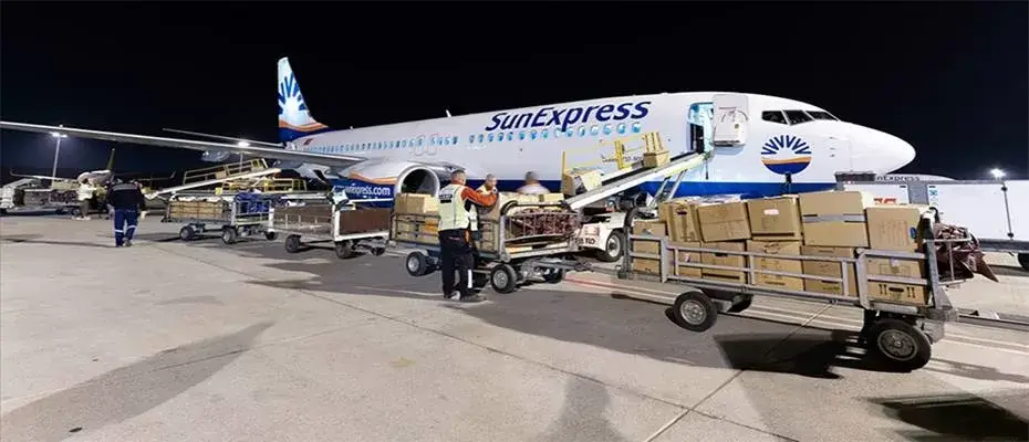 Almanya’dan SunExpress öncülüğünde 450 ton yardım malzemesi getirildi