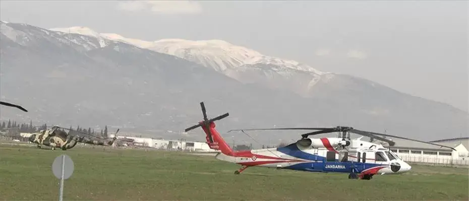 Jandarma komandolar Kahramanmaraş'ta karadan ve havadan desteğe devam ediyor
