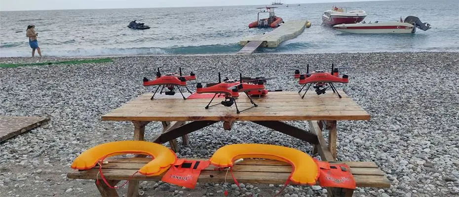 Cankuş Dronlarla Kemer Sahilleri Artık Daha Güvenli