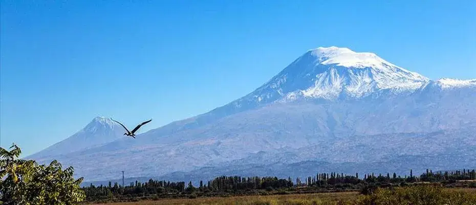 Yerli ve yabancı akademisyenler karla kaplı Ağrı Dağı'nın eteklerini gezdi