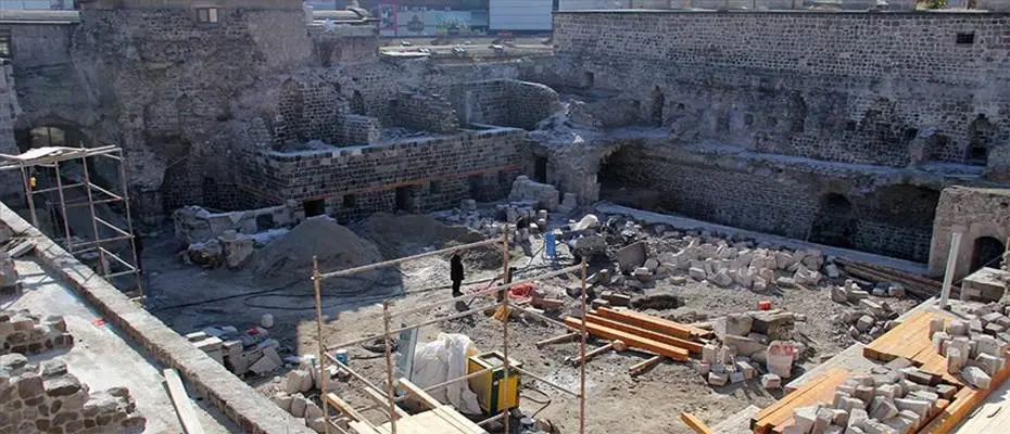Kervanların mekanı 504 yıllık hanın restorasyonunda sona gelindi
