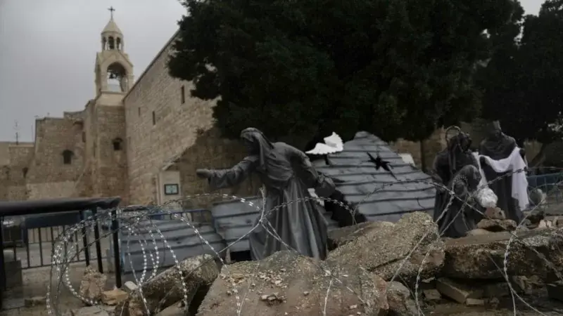 Hz. İsa’nın doğum yeri Beytüllahim’de sessiz Noel