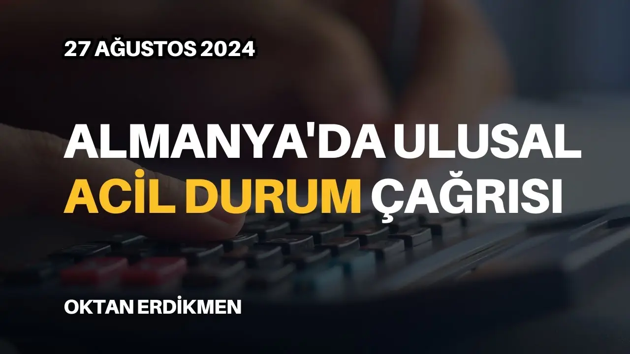 Almanya'da ulusal acil durum çağrısı