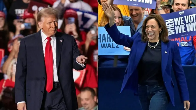Trump doğudaki kritik eyaletlere, Harris ise Michigan'a gidiyor