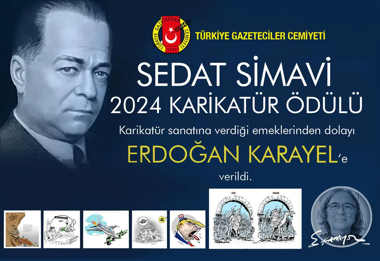 Sedat Simavi Karikatür Ödülü Erdoğan Karayel'e verildi!..