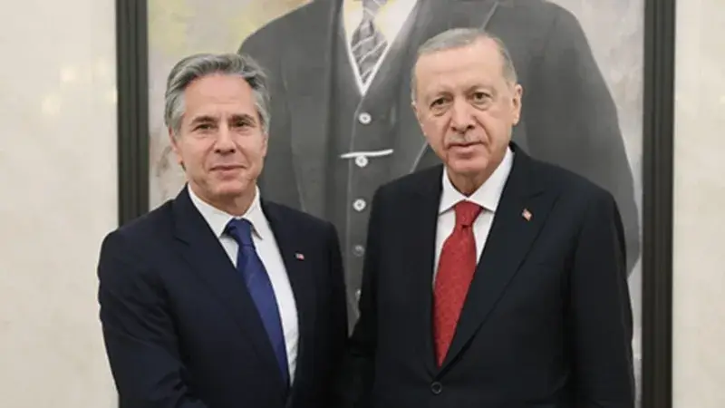 Blinken Ankara’da Cumhurbaşkanı Erdoğan’la Suriye’yi görüştü