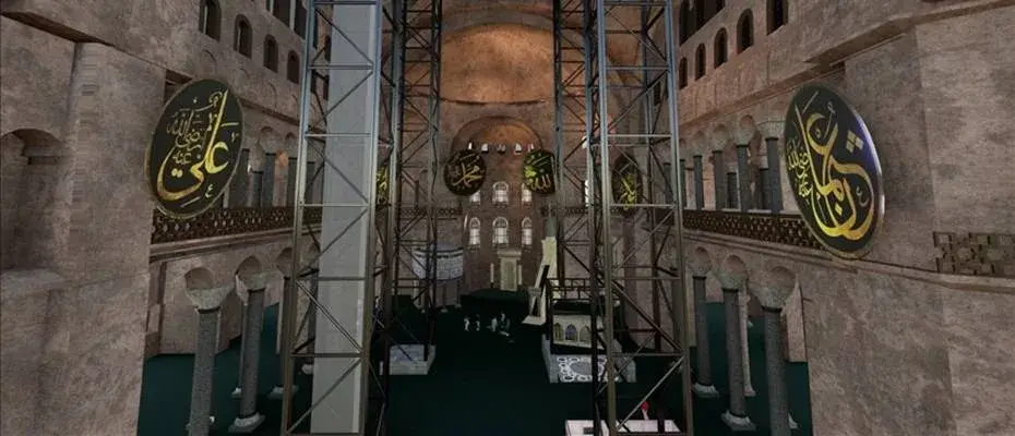 Ayasofya'nın ana kubbesinde tarihi restorasyon başlıyor