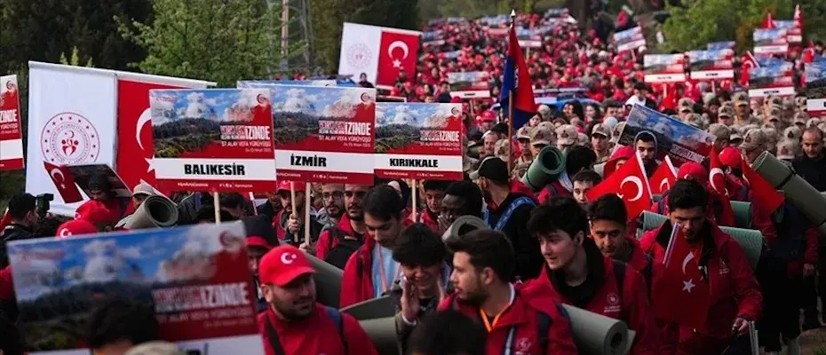 Gelibolu Yarımadası'nda 57. Alay Vefa Yürüyüşü tamamlandı