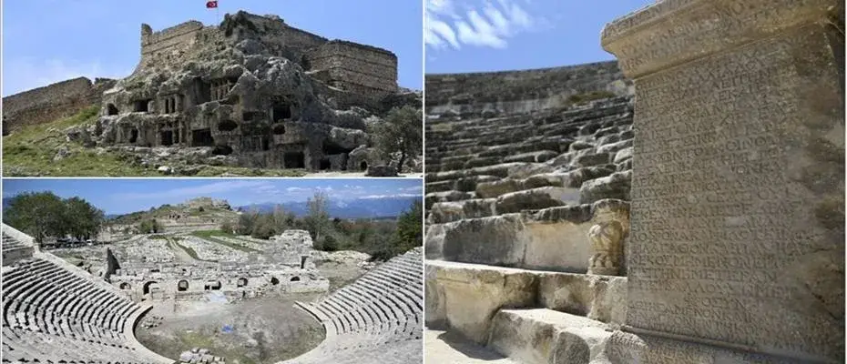 Restorasyonu süren Tlos Antik Kenti'nin tiyatrosu sahne için gün sayıyor