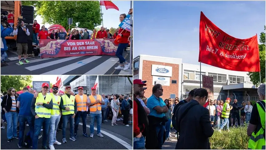Ford fabrikası işçileri greve gitti