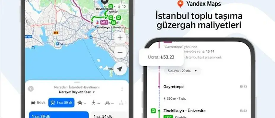 Yandex Maps ve Navigasyon'a yeni özellikler eklendi