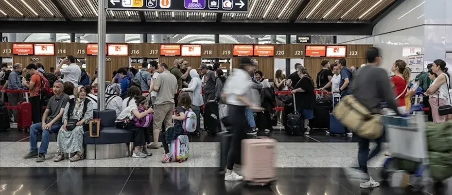 Yılın 7 ayında hava yoluyla 134,9 milyon yolcu seyahat etti