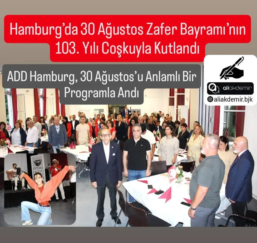 Hamburg’da 30 Ağustos Zafer Bayramı’nın 103. Yılı Coşkuyla Kutlandı
