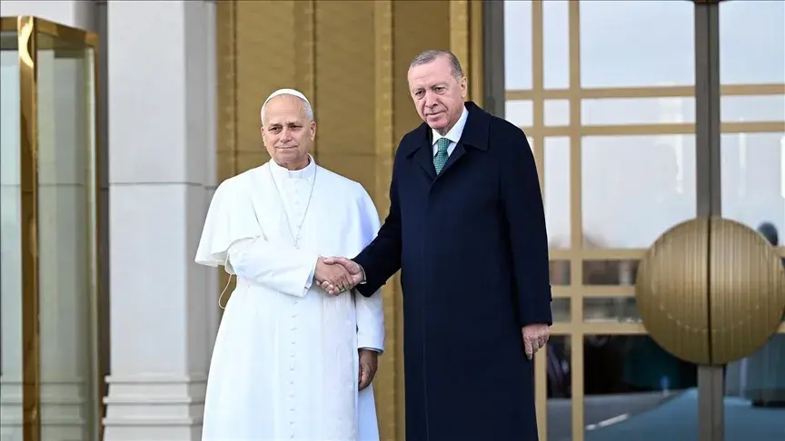 Erdoğan, Vatikan Devlet Başkanı Papa 14. Leo'yu resmi törenle karşıladı