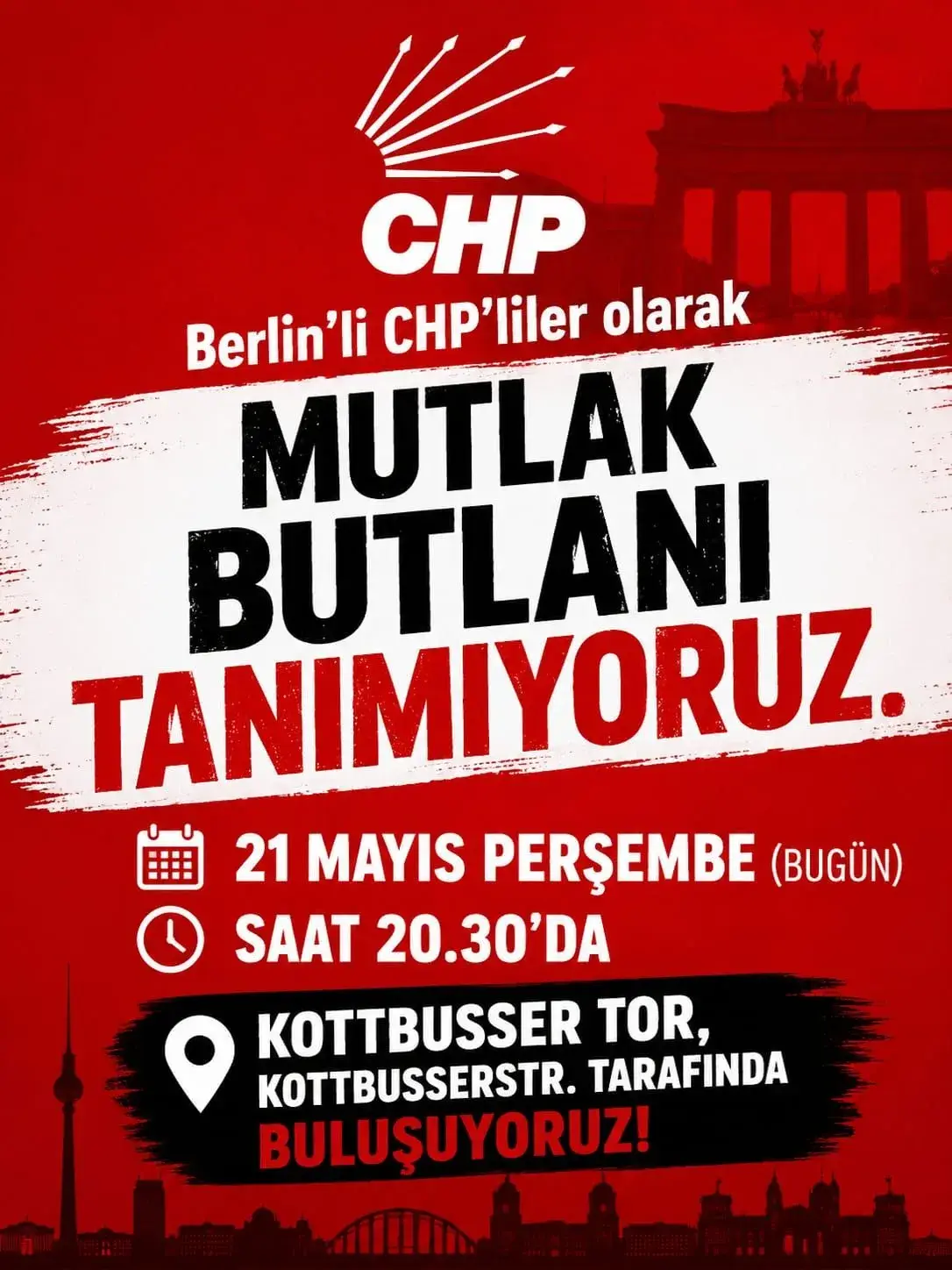 Berlin’de CHP Krizi Sokaklara Taşındı